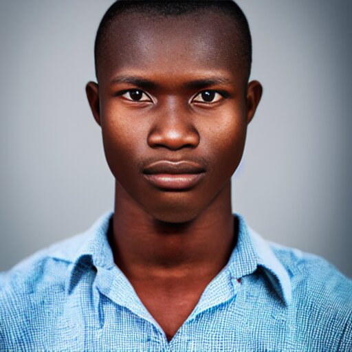 a portrait of a 20yo man from Cameroon