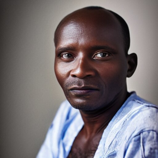 a portrait of a 21yo man from Cameroon