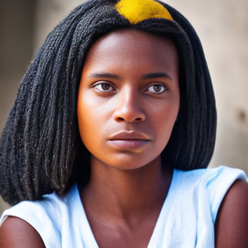 a portrait of a 20yo woman from Cape Verde