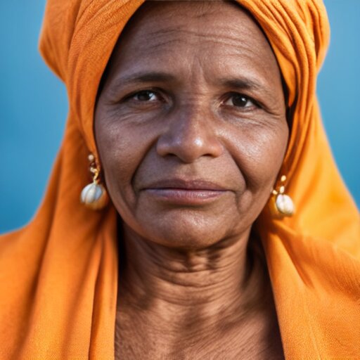 a portrait of a 22yo woman from Cape Verde