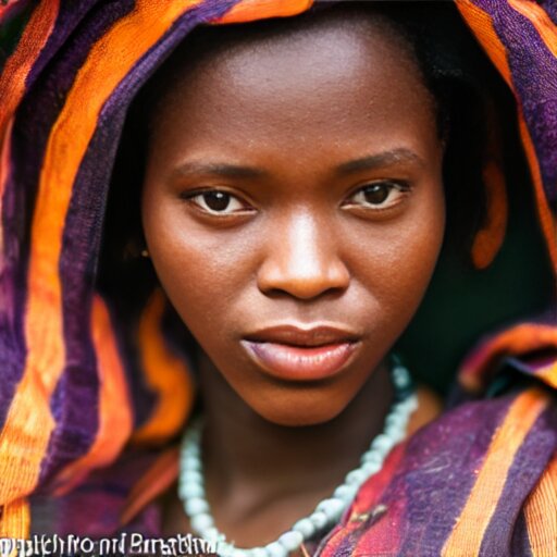 a portrait of a 20yo woman from Central African Rep