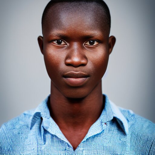 a portrait of a 20yo man from Central African Rep