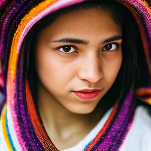 a portrait of a 20yo woman from Colombia