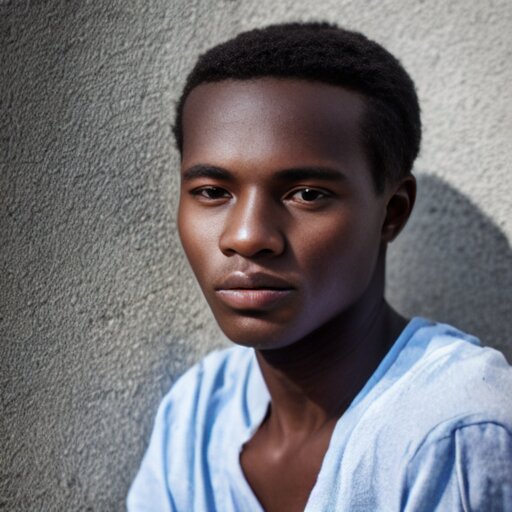 a portrait of a 20yo man from Dominica