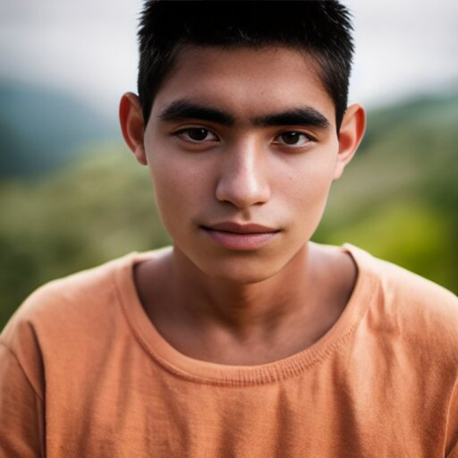 a portrait of a 20yo man from Ecuador