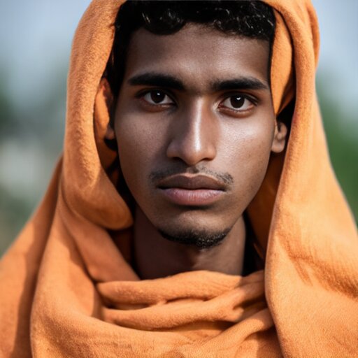 a portrait of a 20yo man from Eritrea