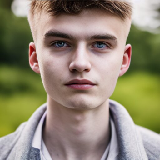 a portrait of a 20yo man from Estonia