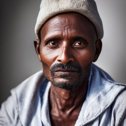 a portrait of a 21yo man from Ethiopia