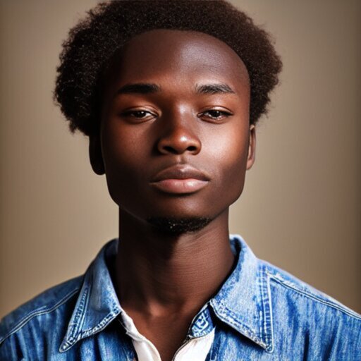 a portrait of a 20yo man from Gabon