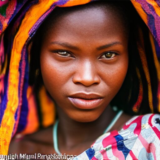 a portrait of a 20yo woman from Guinea-Bissau