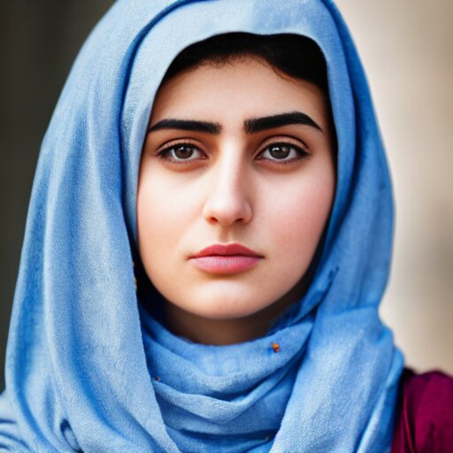 a portrait of a 20yo woman from Iran