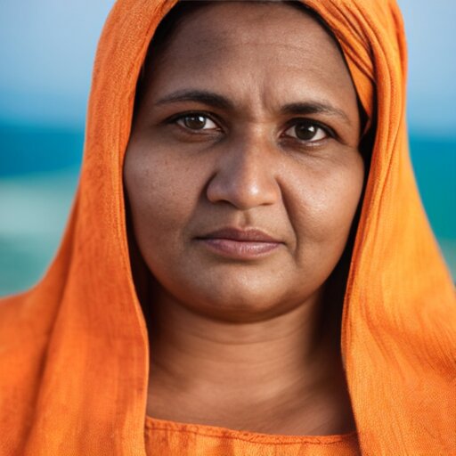 a portrait of a 21yo woman from Mauritius